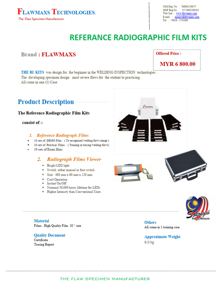Referance Radiograph Image Training Kit | PDF