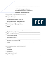Portfolio Development Checklist