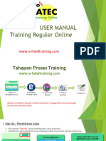 User Manual Training Reguler Indonesia