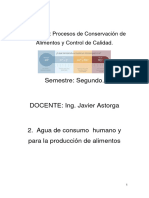 Agua de Consumo Humano y para La Producción de Alimentos