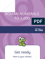 Y5 Autumn Block 1 TS1 Roman Numerals To 1000