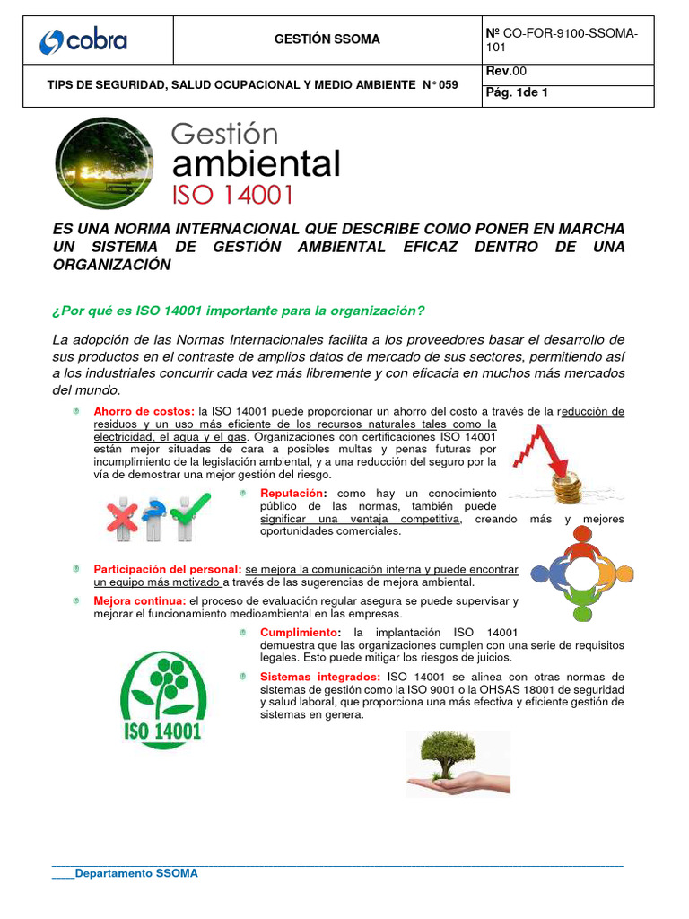 Beneficios de ISO 14001 en Empresas | PDF | Entorno natural | Economias