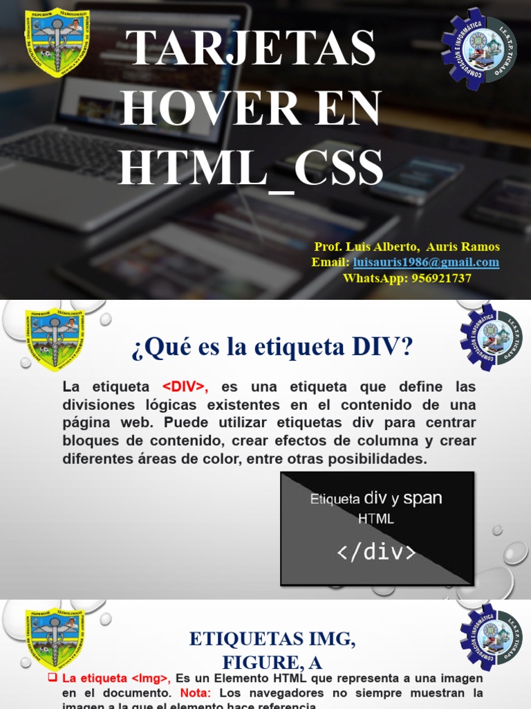 Tarjetas Hover en HTML y CSS | PDF