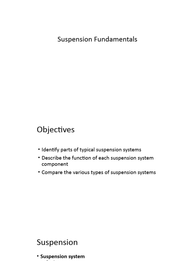 Suspension Fundamentals PDF