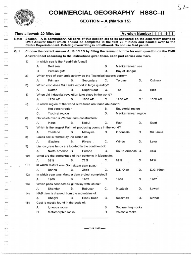 Commercial Geography | PDF