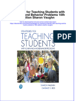 Ebook Strategies For Teaching Students With Learning and Behavior Problems 10Th Edition Sharon Vaughn Online PDF All Chapter