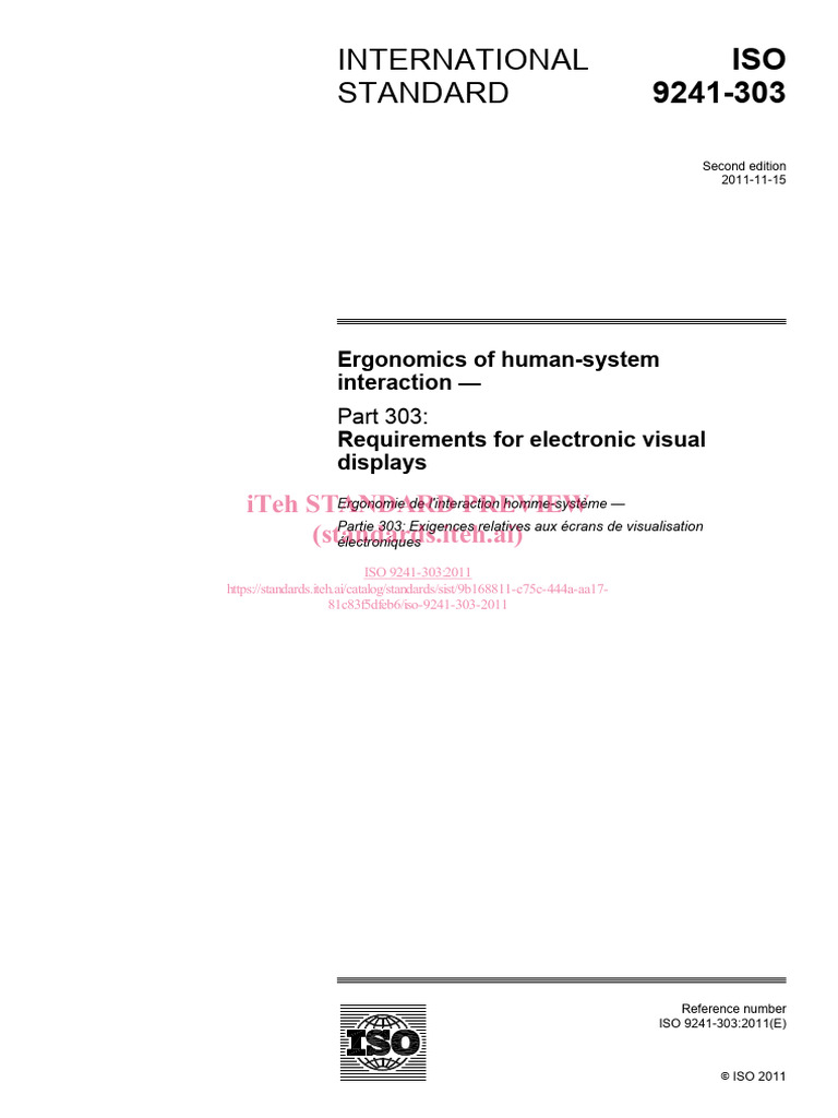 Iso 9241 303 2011 | PDF | Contrast (Vision) | International ...