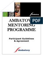 Mentoring Programme - Guidelines and Agreement