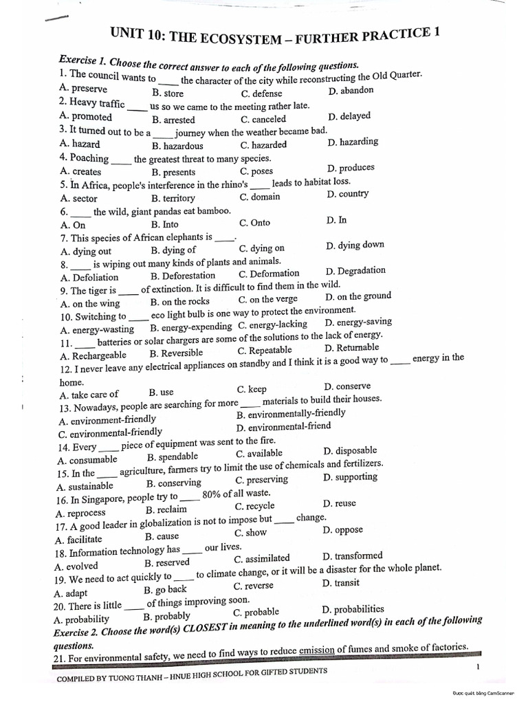 Unit 10 Practice 1 | PDF