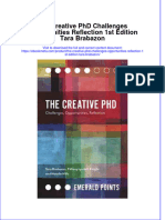 The Creative PHD Challenges Opportunities Reflection 1St Edition Tara Brabazon Online Ebook Texxtbook Full Chapter PDF