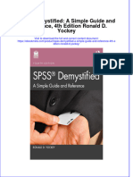 Spss Demystified A Simple Guide and Reference 4Th Edition Ronald D Yockey Online Ebook Texxtbook Full Chapter PDF
