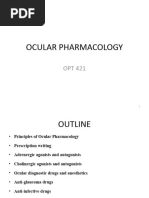 Ocular Pharmacology (Opt 421)