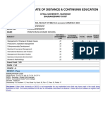 Provisional Result of Mba 3RD Semester Pradyumna Bhai