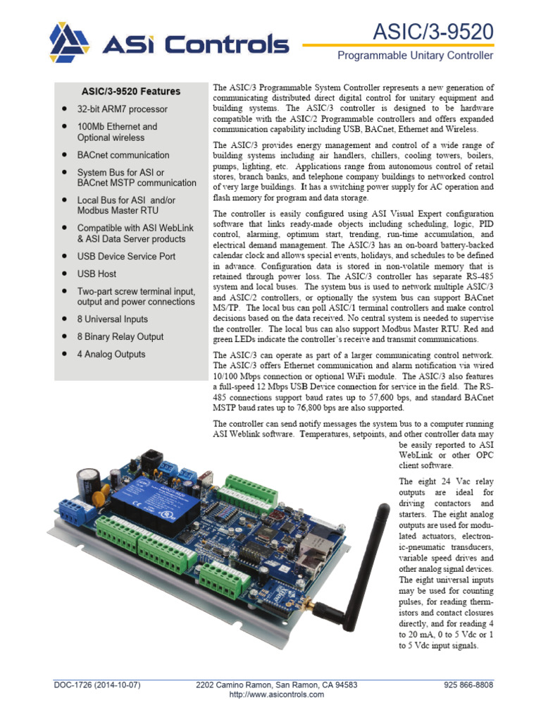 Asic 3 9520 Rev 031419 Pdf Relay Usb
