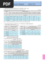 General Dimensional Tolerance