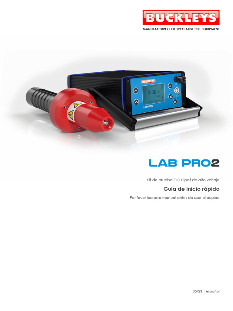 Guía Rápida Kit DC Hipot Alto Voltaje | PDF | Descarga electrostática ...