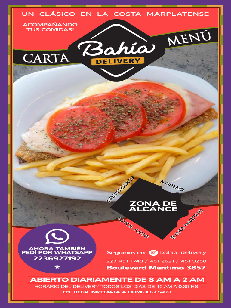 Bahia Delivery Menu | PDF | filete | pesto