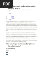 Tecnologia usada no Botafogo ajuda Seleção Sub