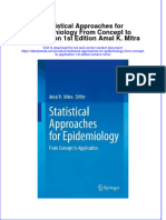 Statistical Approaches For Epidemiology From Concept To Application 1St Edition Amal K Mitra Online Ebook Texxtbook Full Chapter PDF