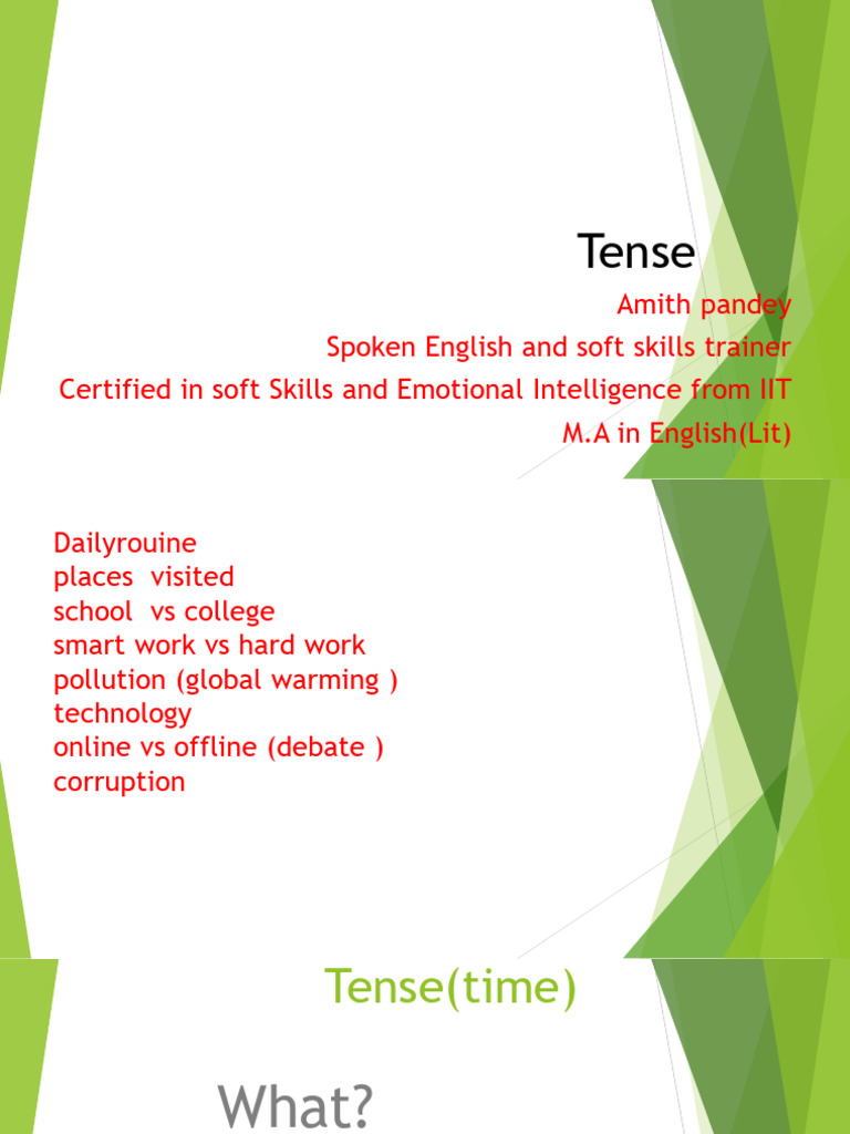 Understanding English Tenses | PDF | Grammatical Tense | Linguistics