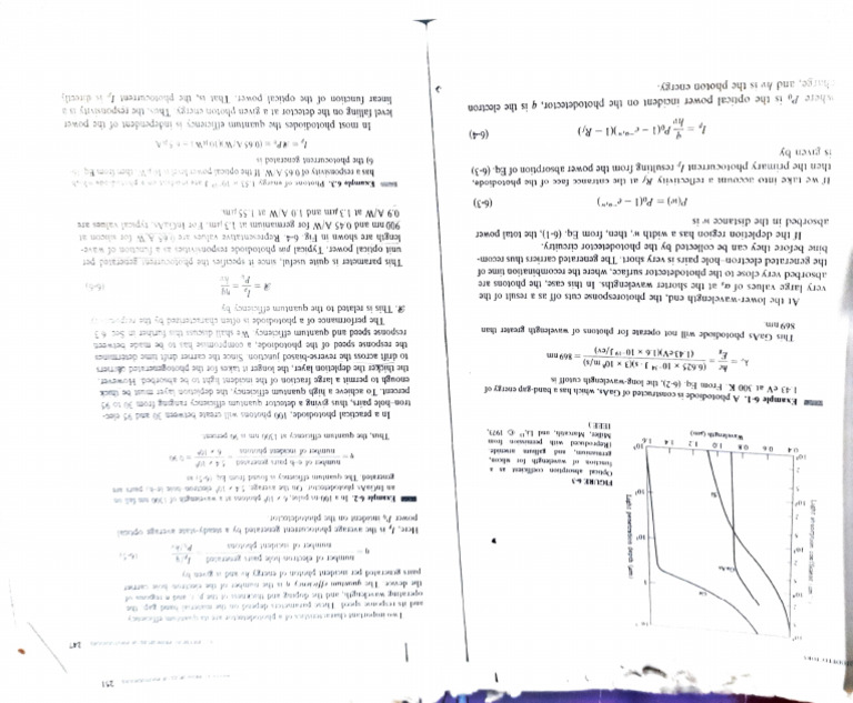 Photodiode Responsivity and Quantum Efficiency | PDF | Gallium Arsenide ...