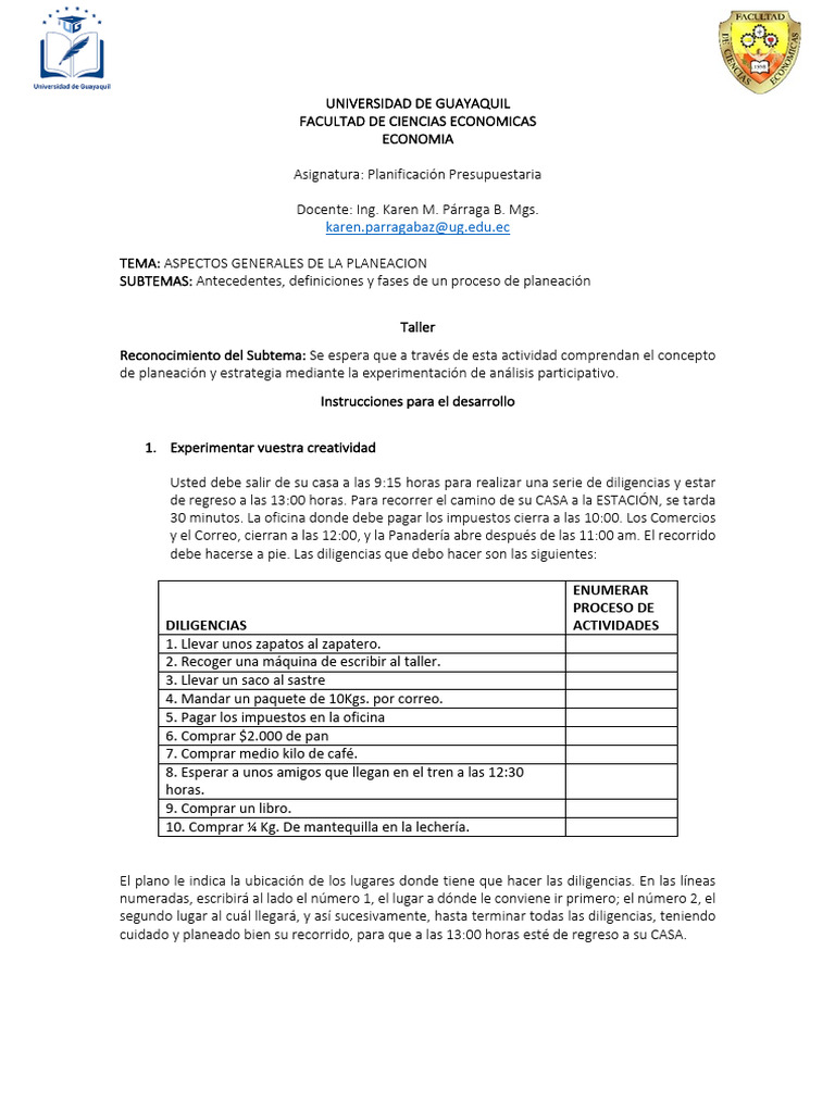 Taller 1 | PDF | Crecimiento personal y profesional | Negocios
