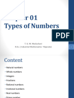Types of Numbers - Lecture Note of Mathematics