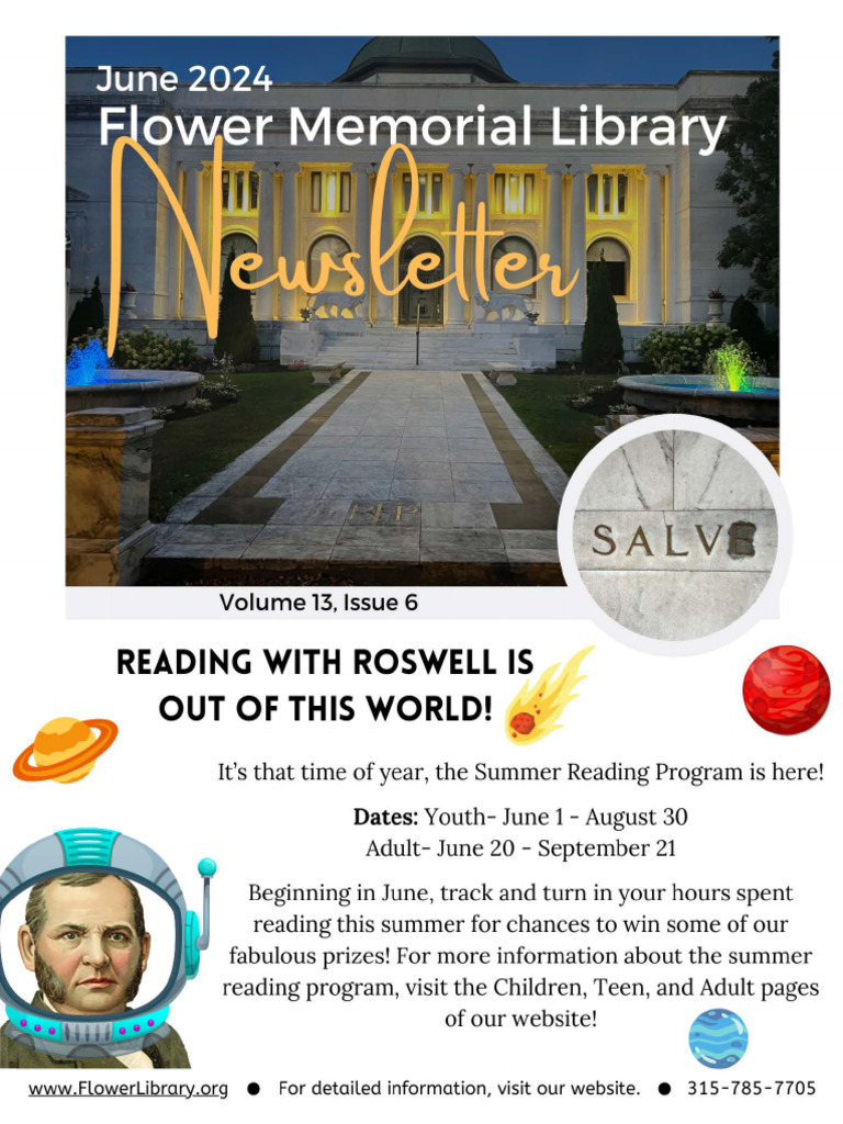 Flower Memorial Library June 2024 | PDF