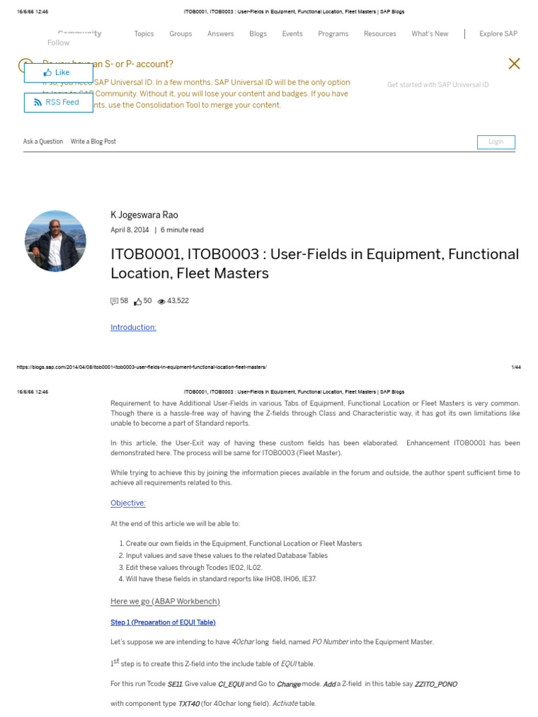 Custom Fields in SAP Equipment Master | PDF | Software Engineering ...