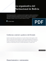 Estructura Organizativa Del Estado Plurinacional de Bolivia