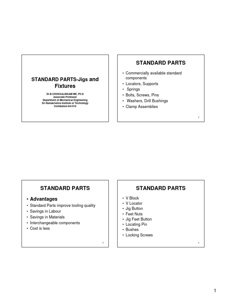 STANDARD PARTS PDF Drill Tools