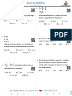 Basit Eşitsizlikler Test 1 O