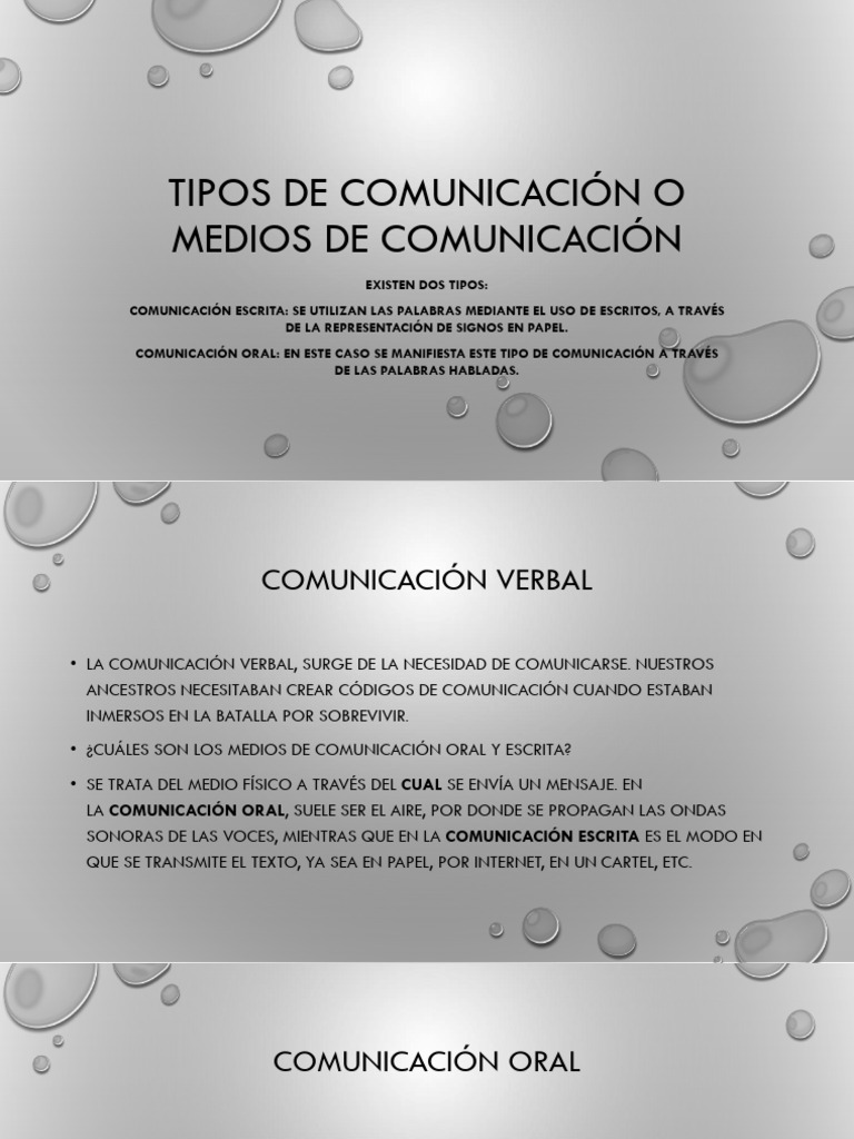 3 Tipos de Comunicación o Medios de Comunicación | PDF | Comunicación ...