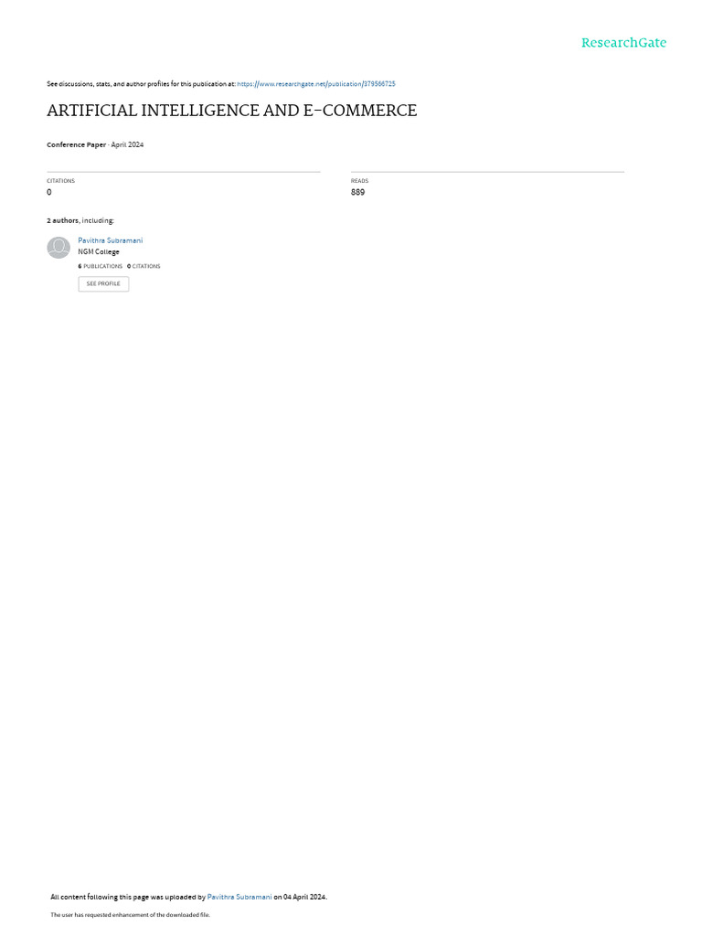 Artificialintelligenceande Commerce Pdf E Commerce Artificial