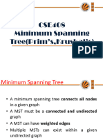 CSE408 Minimum Spanning Tree (Prim's, Kruskal's)