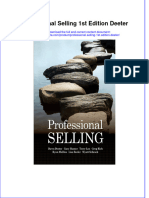 Download ebook Professional Selling 1St Edition Deeter online pdf all chapter docx epub 