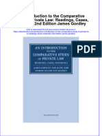 Full Ebook of An Introduction To The Comparative Study of Private Law Readings Cases Materials 2Nd Edition James Gordley Online PDF All Chapter