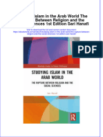 Studying Islam in The Arab World The Rupture Between Religion and The Social Sciences 1St Edition Sari Hanafi Online Ebook Texxtbook Full Chapter PDF