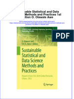 Sustainable Statistical and Data Science Methods and Practices 1St Edition O Olawale Awe Online Ebook Texxtbook Full Chapter PDF