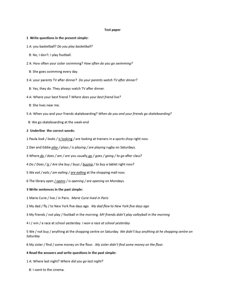 Test engleza pdf