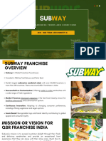 Subway Franchise MFM