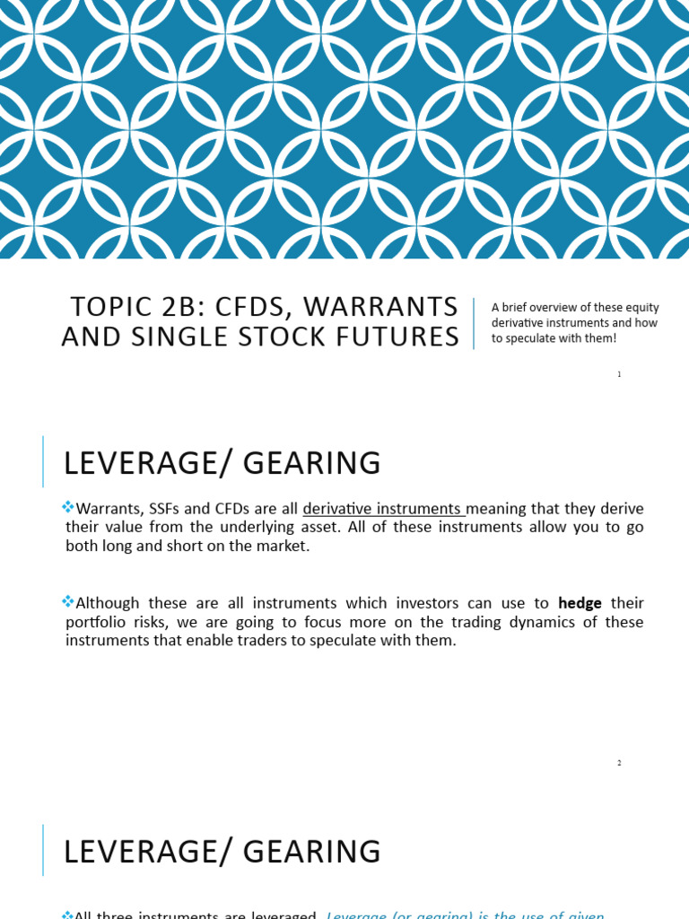 Topic 2B | PDF | Contract For Difference | Option (Finance)