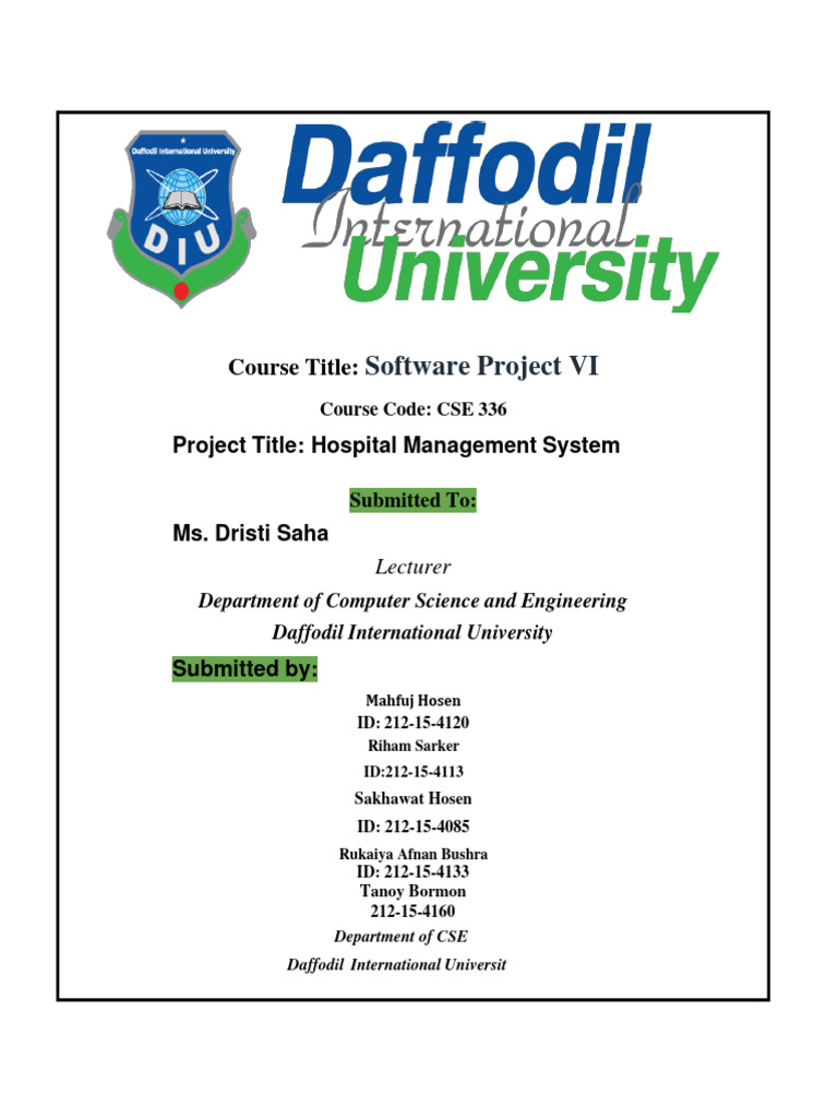 SP-6 - ProjectFinalReport (4085, 4113,4120,4133,4160) | PDF | Health ...