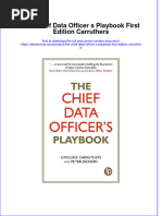 The Chief Data Officer S Playbook First Edition Carruthers Online Ebook Texxtbook Full Chapter PDF