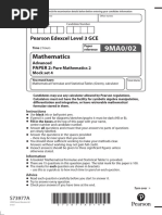 Edexcel A Level Maths Mock Set 4 Mark Scheme | PDF | Elementary ...