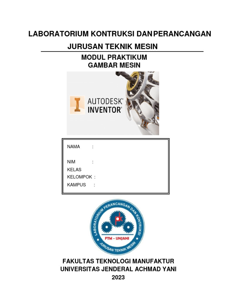 Modul Gambar Mesin Teknik Mesin UNJANI | PDF
