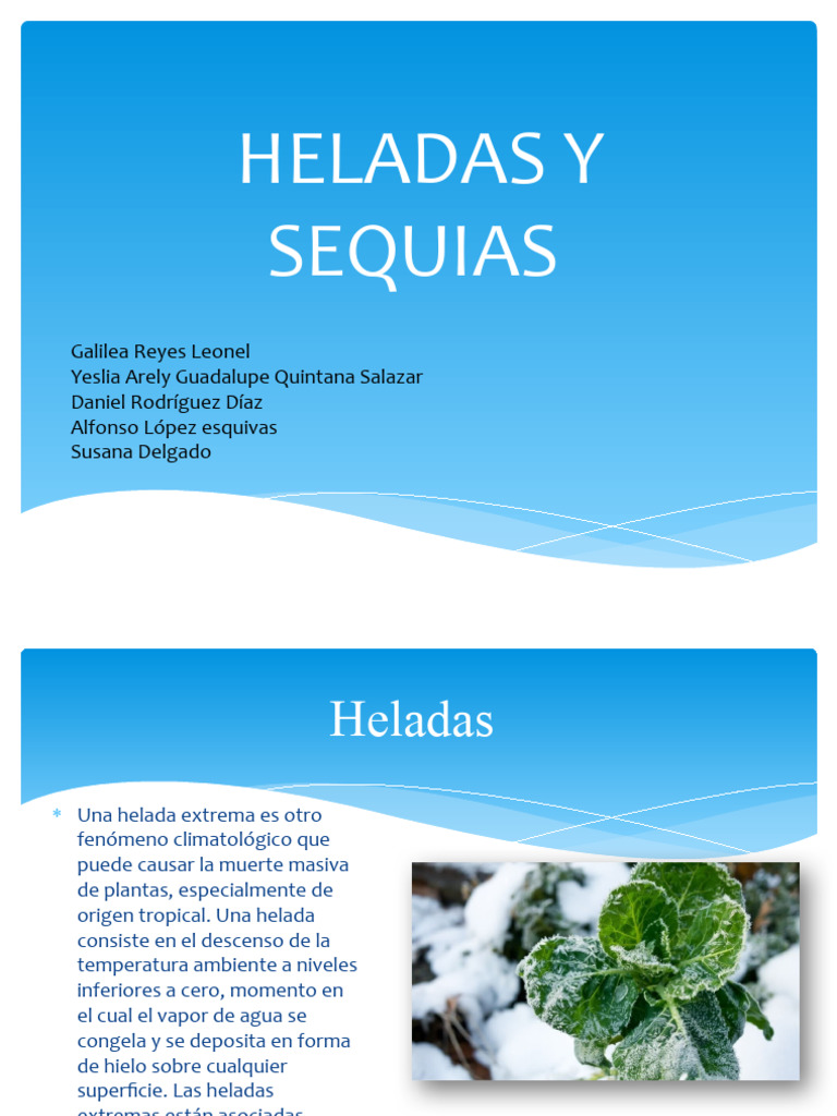 Impacto de Heladas y Sequías | PDF | Sequía | Agua