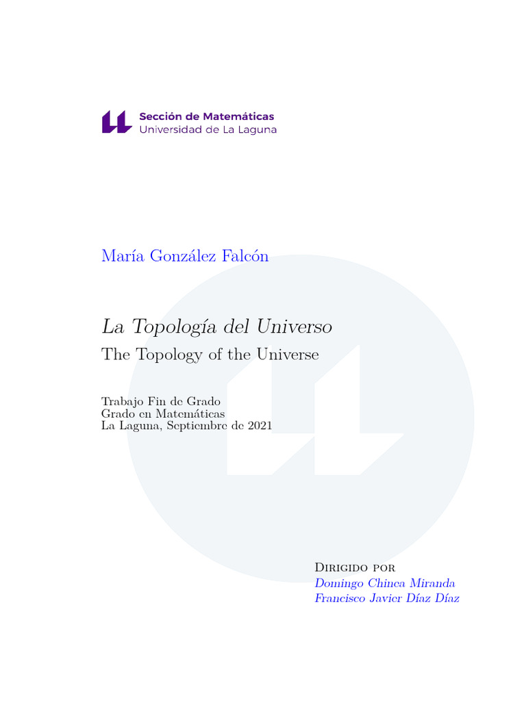 La Topologia Del Universo | PDF | Colector | Grupo (Matemáticas)