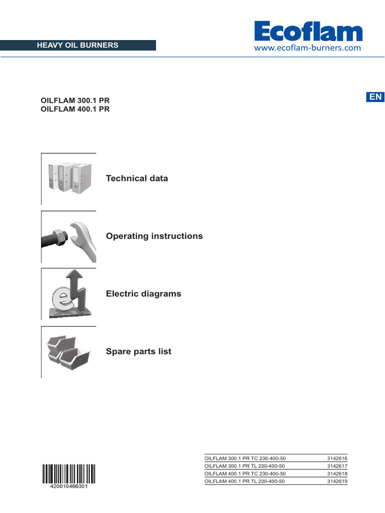 Heavy Oil Burner Technical Manual | PDF | Fuel Oil | Combustion