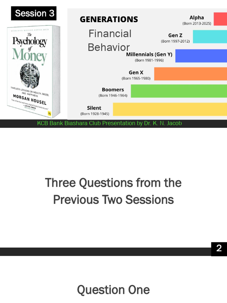 Generational Financial Behavior Insights | PDF | Millennials